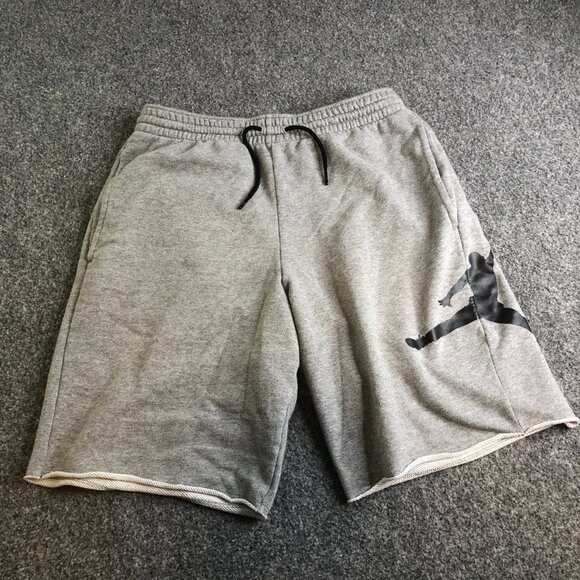 Nike Air Jordan Sweat Shorts Mens Small Gray Fleece Jumpman Logo Pockets Gym - Picture 2 of 12